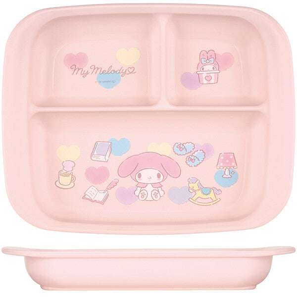 【日本製】Skater My Melody 橢圓形抗菌嬰兒/兒童分隔餐盤