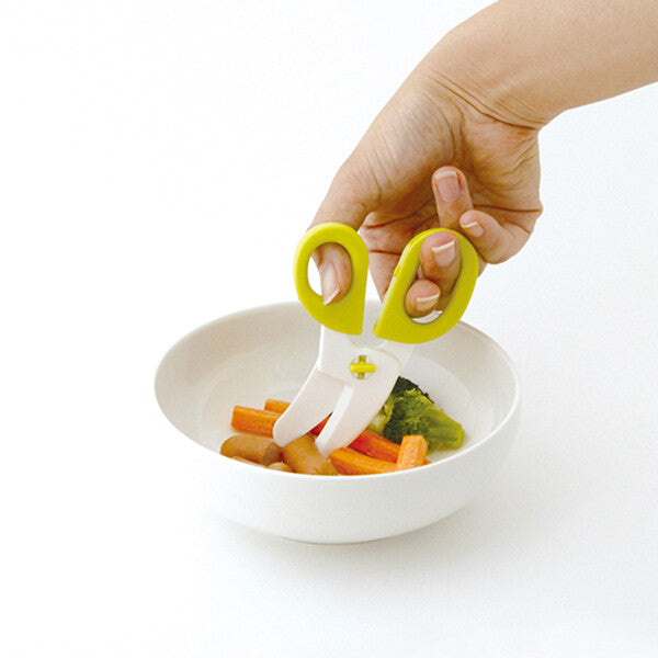 【日本直送】Skater 薄荷綠色嬰幼兒加固食物剪刀連收納盒