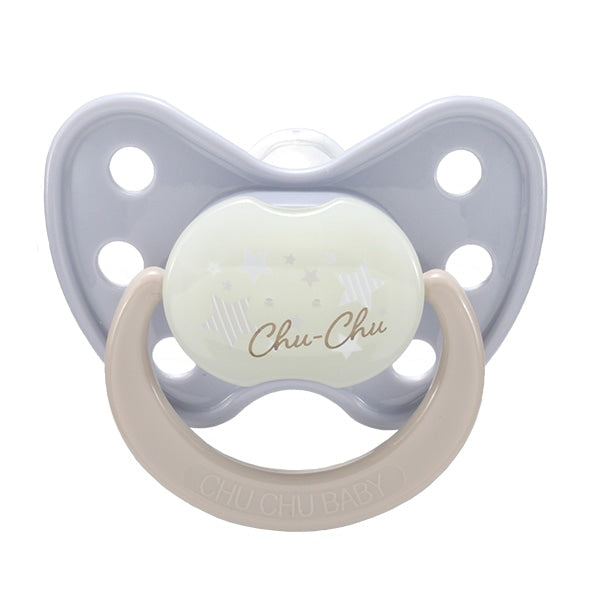 【德國製】ChuChu 防哨牙夜光嬰兒按撫奶嘴 (0-6個月適用)
