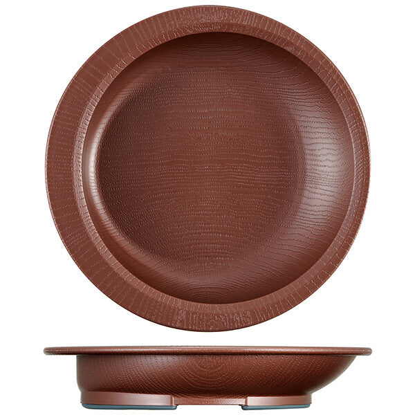 【日本製】嬰兒/兒童加固白啡色木紋防滑餐碟