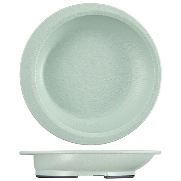 【日本製】嬰兒/兒童加固薄荷綠色木紋防滑餐碟