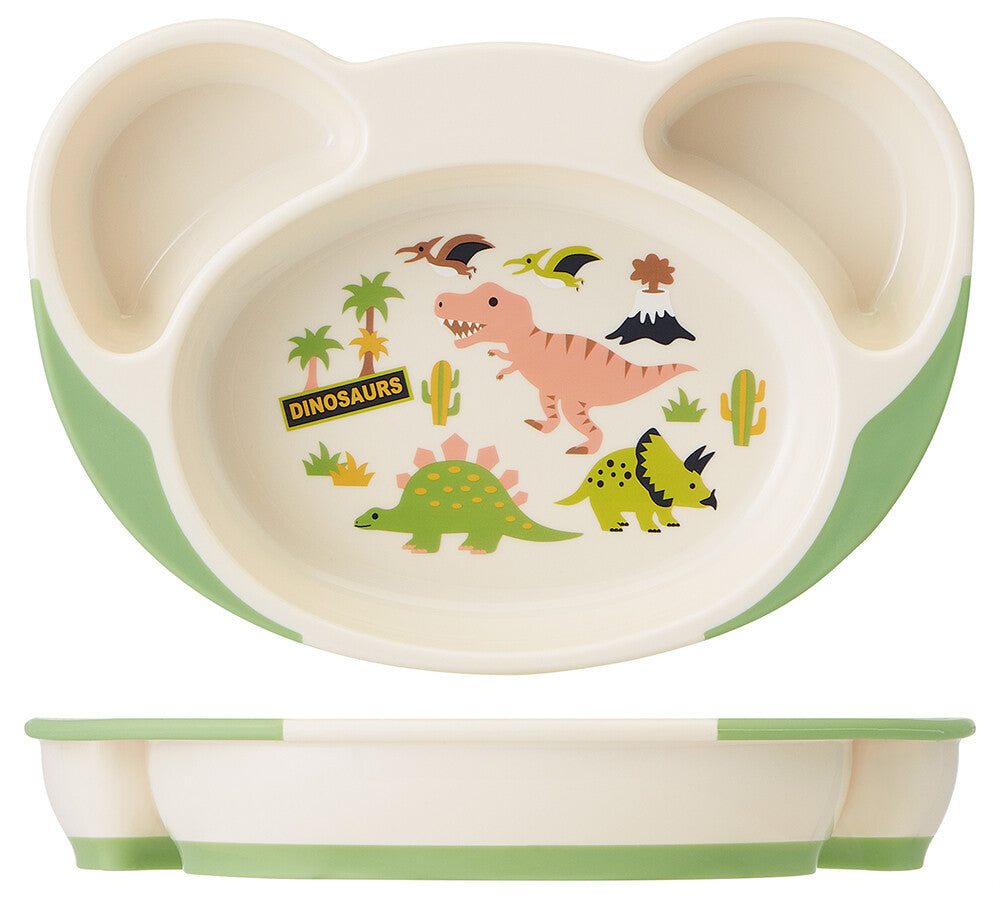 【日本直送】Skater 恐龍 嬰兒/兒童熊仔頭形防滑分隔餐盤