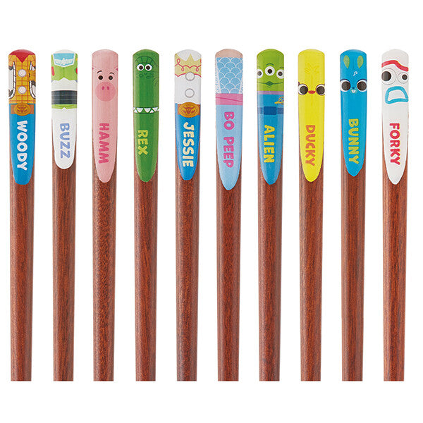 【日本直送】Skater x Disney 天然木製 防滑筷子10支裝 - Disney Toy Story 反斗奇兵