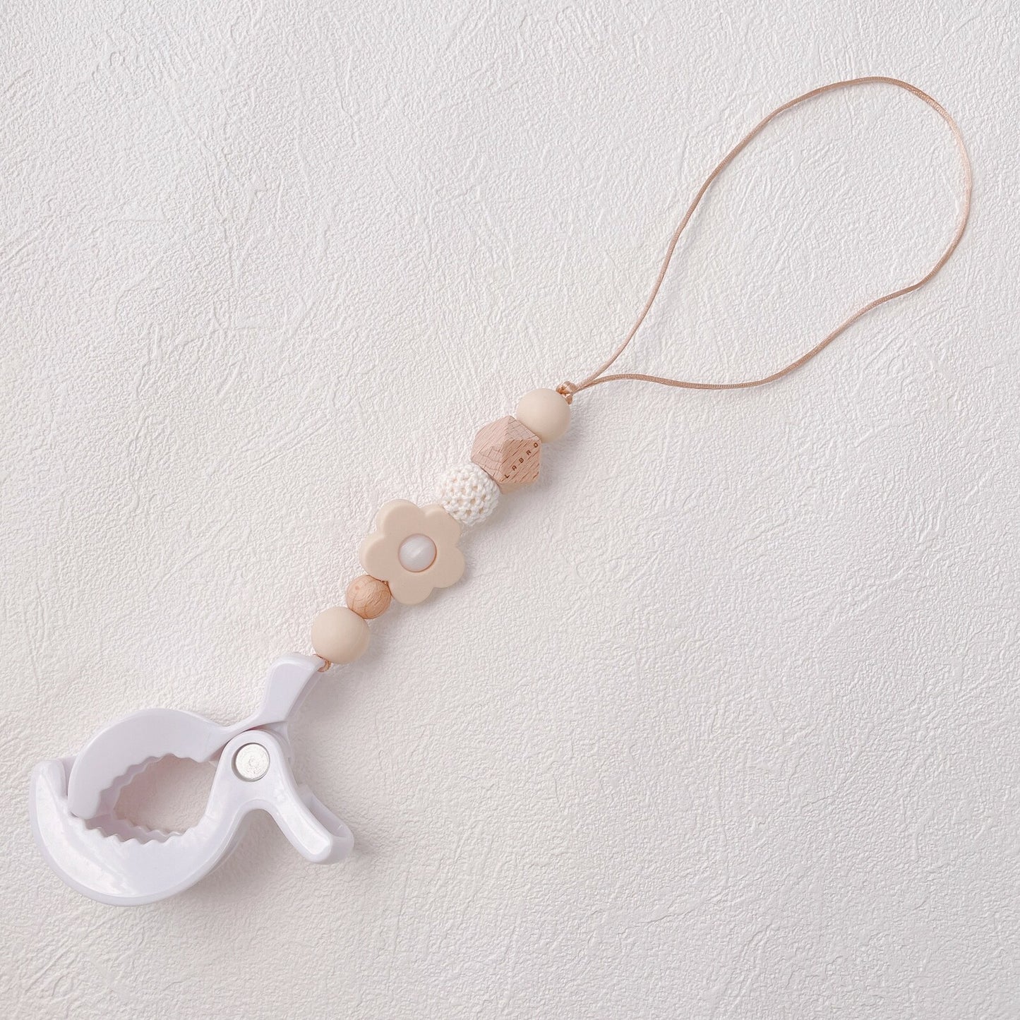 【日本製】LABRO(ラブロ) 嬰兒花花配多質感珠子鞋夾鏈