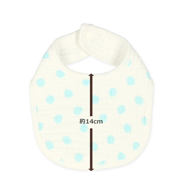 【日本直送】動物拼間條波點圖案 薄紗口水肩/圍兜4件套裝