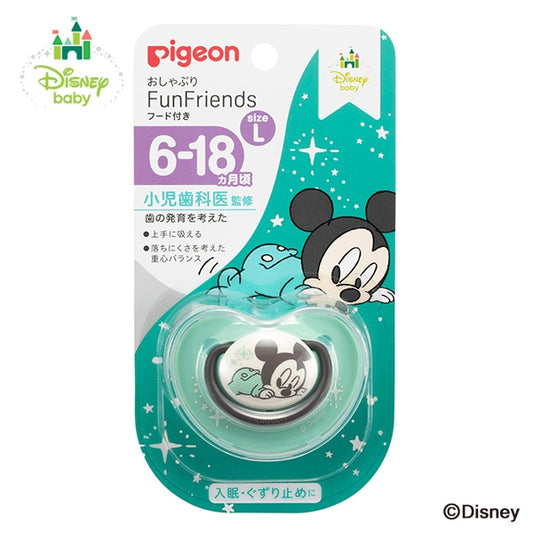 【日本直送】Pigeon x Disney Baby 嬰兒按撫奶嘴L碼 (6-18個月適用) - 米奇老鼠Mickey Mouse