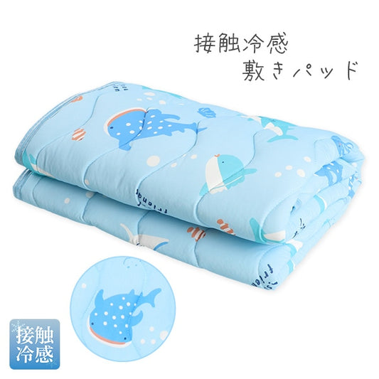 【日本直送】涼感床墊 - 藍色水族世界圖案