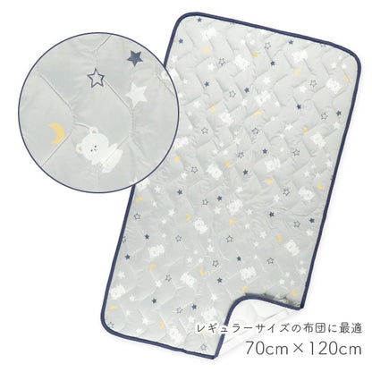 【日本直送】涼感床墊 - 灰色北極熊星空圖案