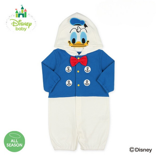 【日本直送】Disney Baby 唐老鴨 Donald Duck 2 Way長袖有帽四季連身衣/連身裙**