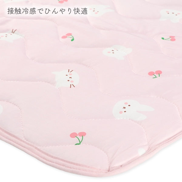 【日本直送】迷你涼感床墊 - 粉紅色兔仔圖案