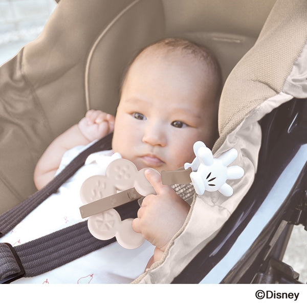 【日本直送】Disney Baby 奶唷/玩具鏈扣夾 - 啡色米奇手套