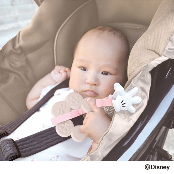 【日本直送】Disney Baby 奶唷/玩具鏈扣夾 - 粉紅色米奇手套