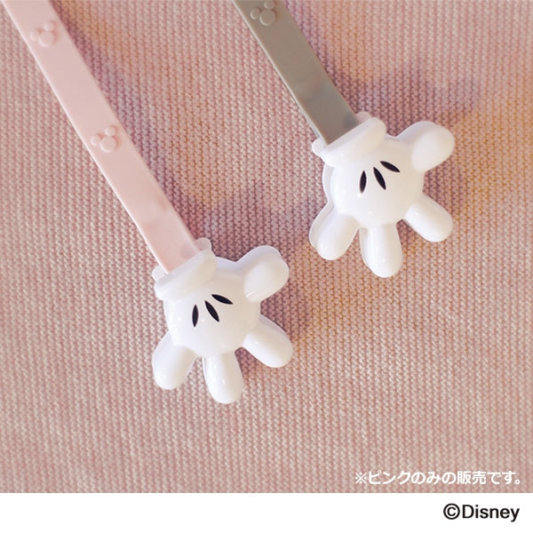 【日本直送】Disney Baby 奶唷/玩具鏈扣夾 - 粉紅色米奇手套