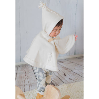 【日本製】Yuga 100%有機棉有帽斗篷