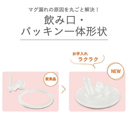 【日本製】Combi Laku Mug 防漏吸管學習水杯 340ml - Monpoke (可由6個月開始使用)