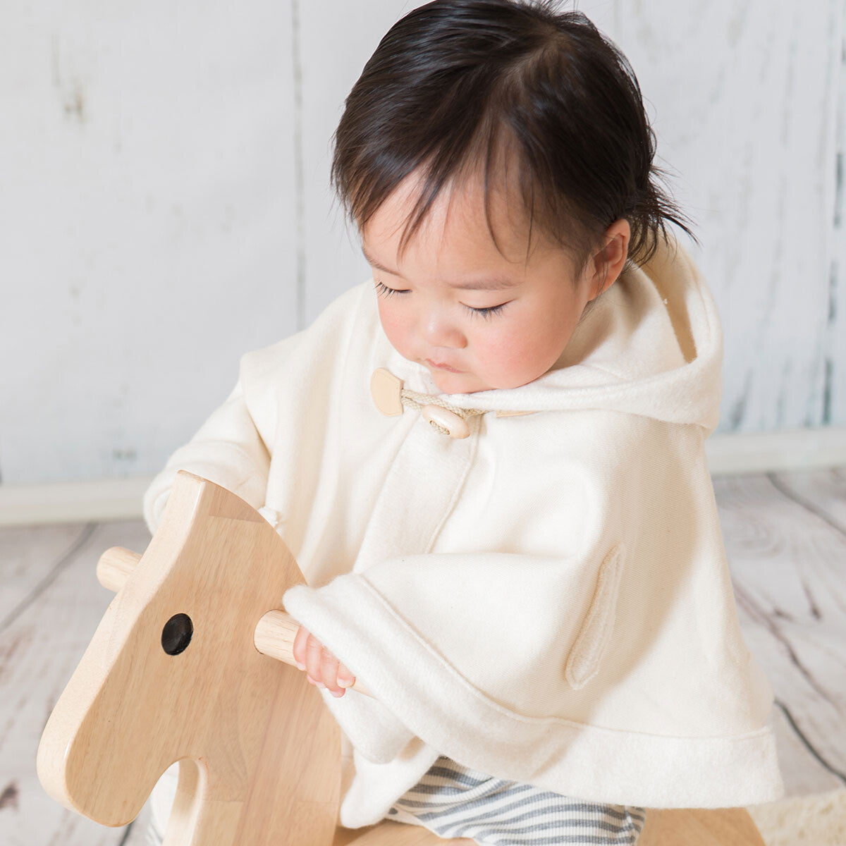 【日本製】Yuga 100%有機棉有帽斗篷